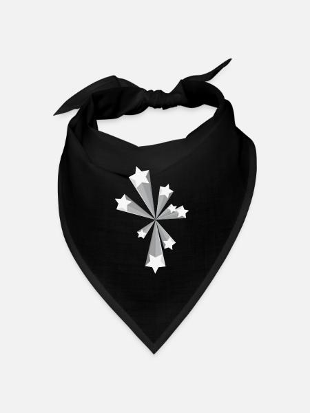 Flying Stars Sterne fliegende Stern Star - Bandana Dreieckstuch - Schwarz