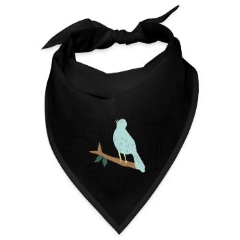 baum tree baumstamm wald forest woods45 - Bandana Dreieckstuch - Schwarz - Vorne