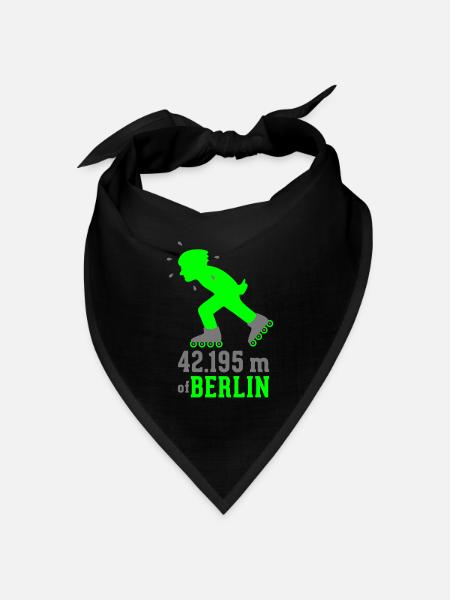 Inlineskating Marathon Berlin 42.195 m - Bandana Dreieckstuch - Schwarz