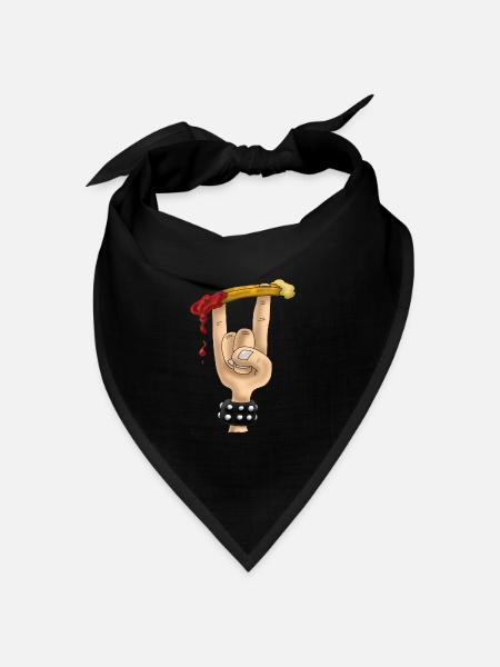 Pommesgabel - Bandana Dreieckstuch - Schwarz
