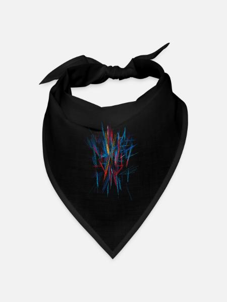 abstract - style 02 - Bandana Dreieckstuch - Schwarz
