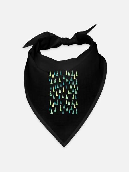 Wald Zauber - Bandana Dreieckstuch - Schwarz