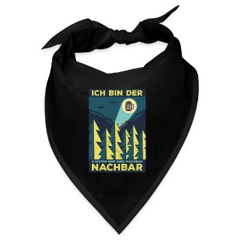 Ich bin der 2 Kisten Bier sind machbar Nachbar - Bandana Dreieckstuch - Schwarz - Vorne