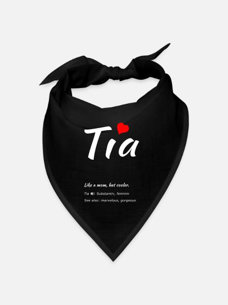 Tia, like a mom but cooler - Bandana Dreieckstuch - Schwarz
