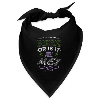 awesome 30th anniversary geek social justice - Bandana Dreieckstuch - Schwarz - Vorne