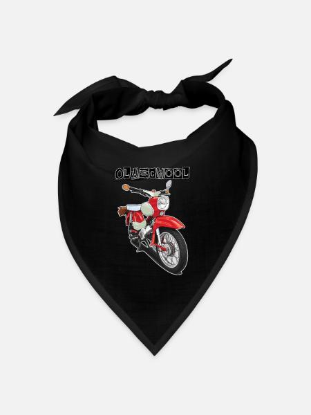 Star (rot) // Illustration - Bandana Dreieckstuch - Schwarz