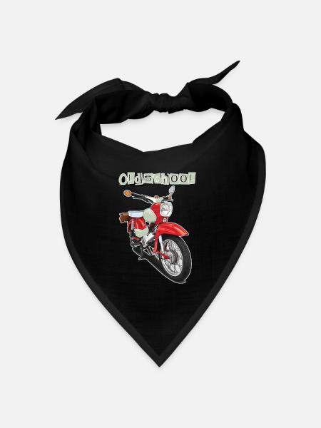 Star (rot) // Illustration - Bandana Dreieckstuch - Schwarz