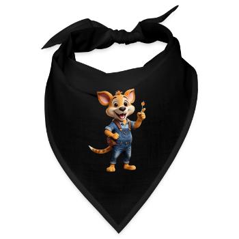 Cute animal - Bandana Dreieckstuch - Schwarz - Vorne