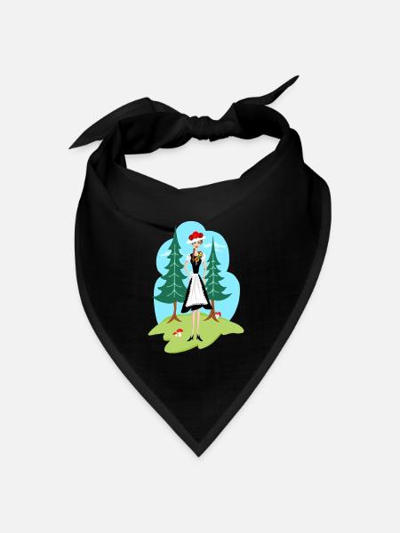 Schwarzwald Mädel Madle - Bandana Dreieckstuch - Schwarz