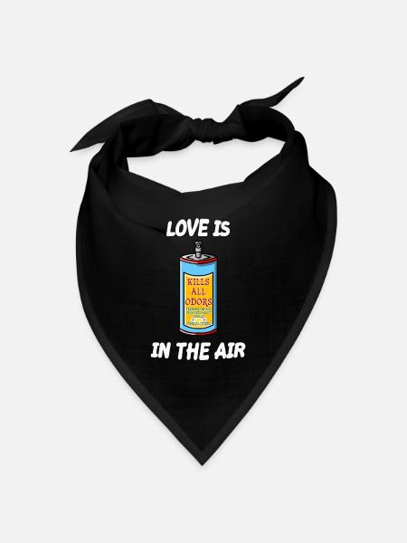Liebe liegt in der Luft Sarkastische Single Anti Liebe - Bandana Dreieckstuch - Schwarz