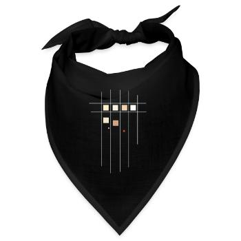 Minimal Abstrakt Muster - Bandana Dreieckstuch - Schwarz - Vorne