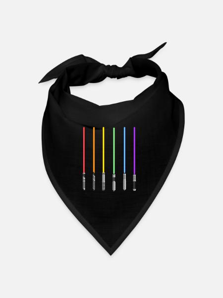 LGBT Stolz Schwerter Lesbisch Schwul - Bandana Dreieckstuch - Schwarz