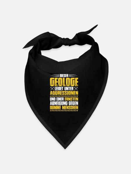 Geologie Geologe Geologist Geology Geologin - Bandana Dreieckstuch - Schwarz