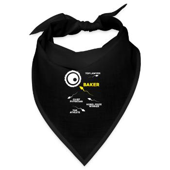 Bäcker Backen Bäckerin Bäckerei Baker Baking - Bandana Dreieckstuch - Schwarz - Vorne