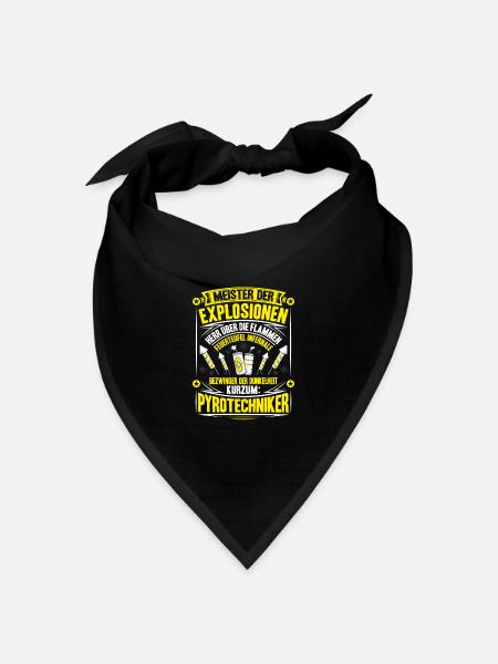 Pyrotechniker Feuerwerk Pyrotechnik Pyrotechnician - Bandana Dreieckstuch - Schwarz
