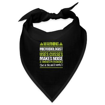 Mikrobiologie Mikrobiologe Biologie Biologe - Bandana Dreieckstuch - Schwarz - Vorne