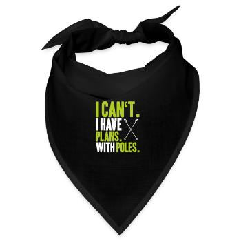 Nordic Walking Nordic Walker Nordic Walken - Bandana Dreieckstuch - Schwarz - Vorne