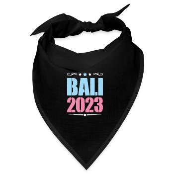 Bali 2023 - Bandana Dreieckstuch - Schwarz - Vorne