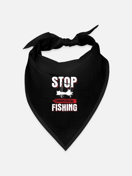 save the ocean angeln - Bandana Dreieckstuch - Schwarz