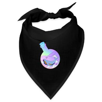 Regenbogenwal im Trank LGBT Pride Month - Bandana Dreieckstuch - Schwarz - Vorne