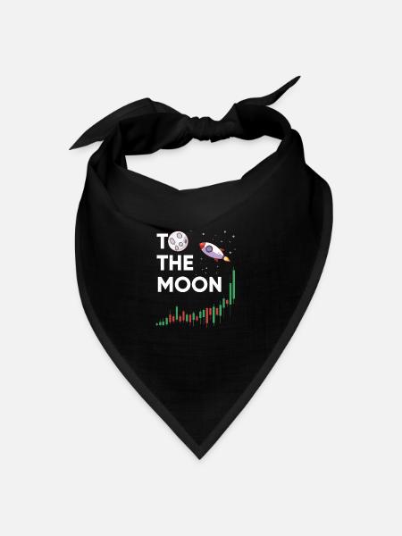 To The Moon - Trading Fun - Bandana Dreieckstuch - Schwarz