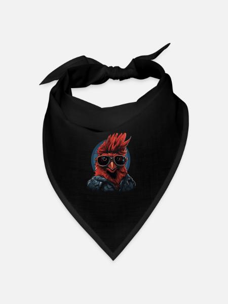 Rotkardinal Kardinal Vogel - Bandana Dreieckstuch - Schwarz