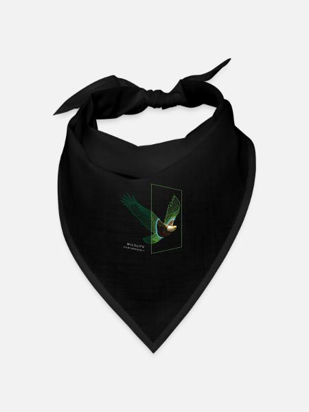 Wildlife Photography Natur Realistisch - Bandana Dreieckstuch - Schwarz