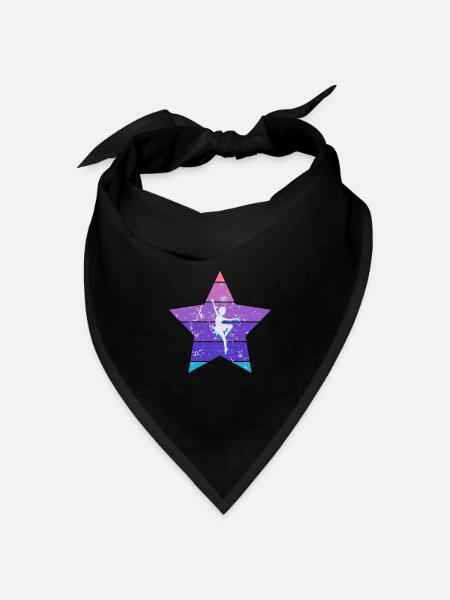 sunset star ballett 1 - Bandana Dreieckstuch - Schwarz