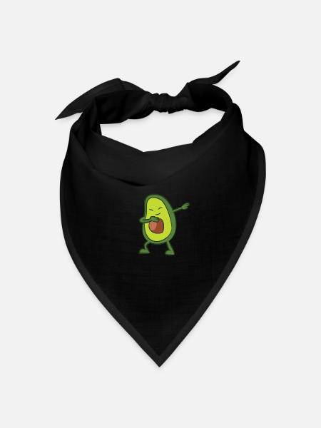 Avocado - Dab, dabbing, dabben, tanzen - Bandana Dreieckstuch - Schwarz
