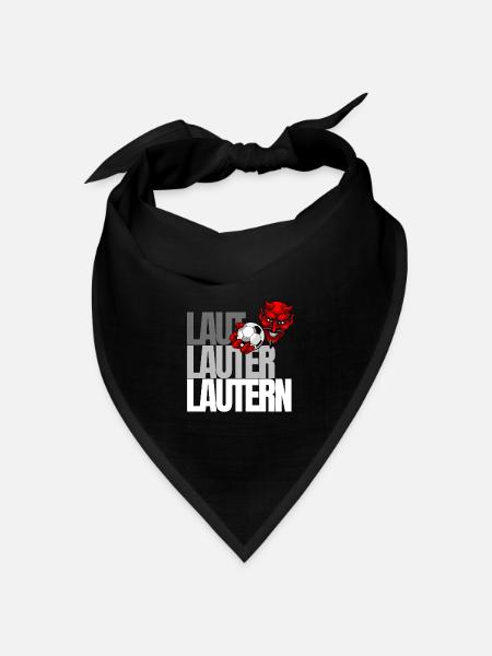 Lautern Verein Kaiserslautern Fußball Lautre Pfalz - Bandana Dreieckstuch - Schwarz