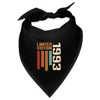 Jahrgang 1993 Geburtstagsgeschenk 1993 Retro 1993 - Bandana Dreieckstuch - Schwarz - Vorne
