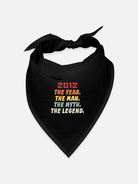 2012 Geburtstagsgeschenk, die Legenden geboren 2012 - Bandana Dreieckstuch - Schwarz