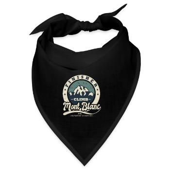 Bergsteigen Finisher Mont Blanc Bergsport - Bandana Dreieckstuch - Schwarz - Vorne