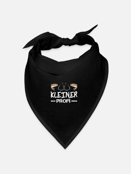 Kinder Angeln - Bandana Dreieckstuch - Schwarz