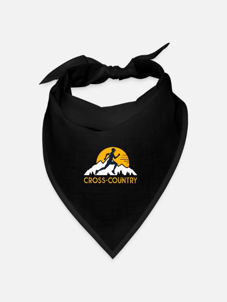 Cross-Country-Läuferlauf - Bandana Dreieckstuch - Schwarz