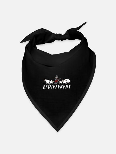 Hardrock Schaf - be different - Bandana Dreieckstuch - Schwarz