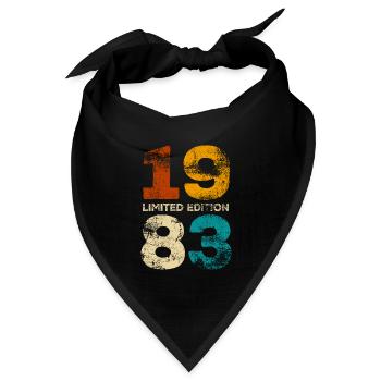 Limited Edition 1983 Geburtstag Geschenk - Bandana Dreieckstuch - Schwarz - Vorne