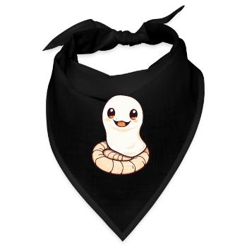 Schlange Kobra Halloween Comic Geist - Bandana Dreieckstuch - Schwarz - Vorne