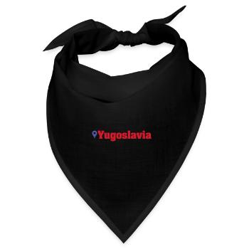 Jugoslavija Yugoslavia Jugo Tito SFRJ Jugoslawien - Bandana Dreieckstuch - Schwarz - Vorne