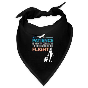 Flugbegleiter Flugbegleiter Flugbegleiterin Flugbegleiterin - Bandana Dreieckstuch - Schwarz - Vorne