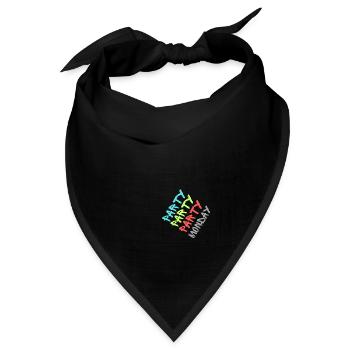 Party Party Party Monday (2) - Bandana Dreieckstuch - Schwarz - Vorne