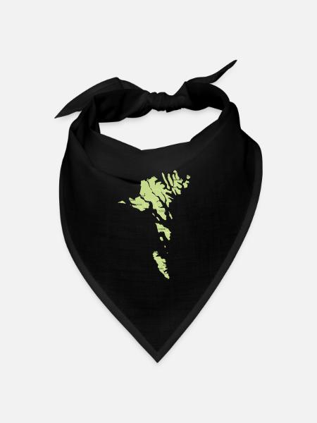 Färöer Inseln - Bandana Dreieckstuch - Schwarz