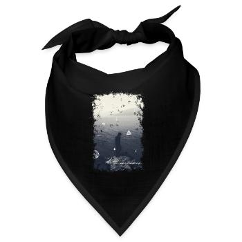 MEER - Bandana Dreieckstuch - Schwarz - Vorne