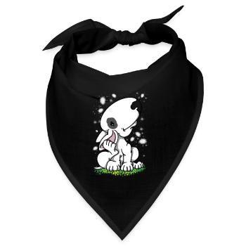 Bullterrier Wisps - Bandana Dreieckstuch - Schwarz - Vorne