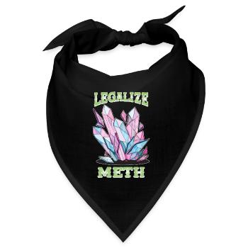 Legalisiere Meth Chrystal Meth - Bandana Dreieckstuch - Schwarz - Vorne