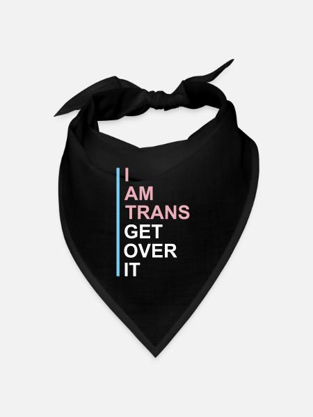 Lustiges Transgender Geschenk - Bandana Dreieckstuch - Schwarz