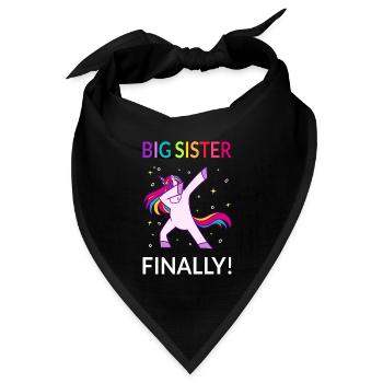Große Schwester Endlich ich - Bandana Dreieckstuch - Schwarz - Vorne