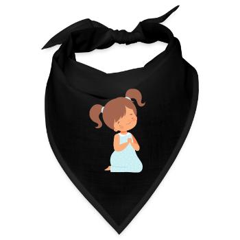Glaube T-Shirt, beten Sie darauf, beten Sie darüber - Bandana Dreieckstuch - Schwarz - Vorne