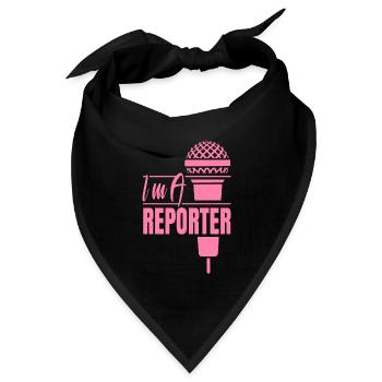 Ich bin Reporter Medien Korrespondent Journalist - Bandana Dreieckstuch - Schwarz - Vorne
