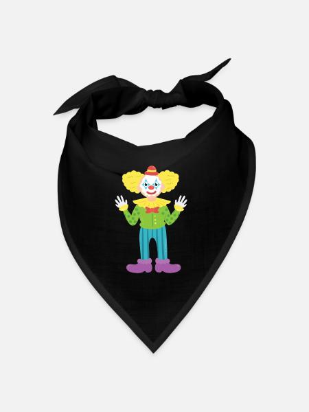 Clown - Bandana Dreieckstuch - Schwarz